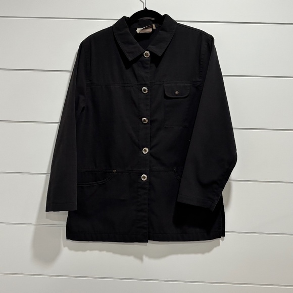 Vintage Authentic Travel Wear by Glensport made in Canada black jacket sz 10P - Picture 1 of 16